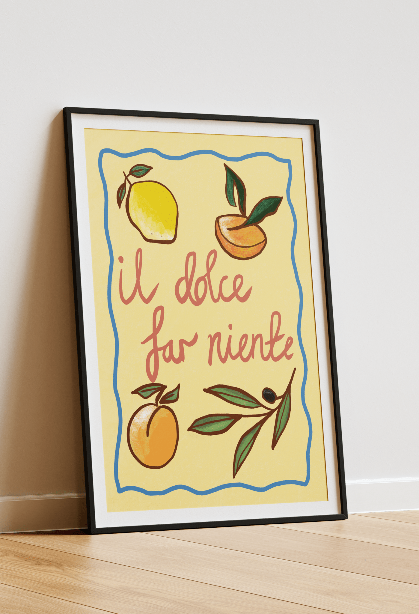 Il Dolce Mediterranean Art Print - Colourful A4 Wall Art - Casa Olivia Homeware