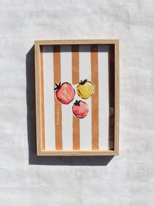 Pomodori Tomato Art Print, Mediterranean Motifs Collection - Casa Olivia Homeware