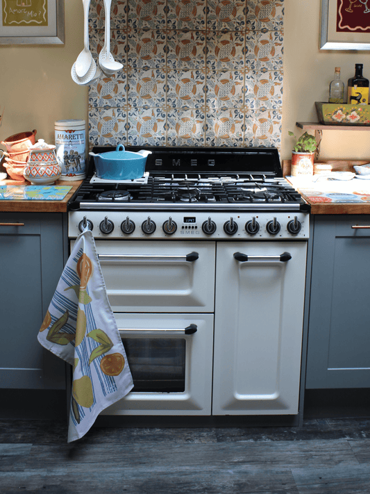 Large Oranges & Lemons Tea Towel - Casa Olivia Homeware