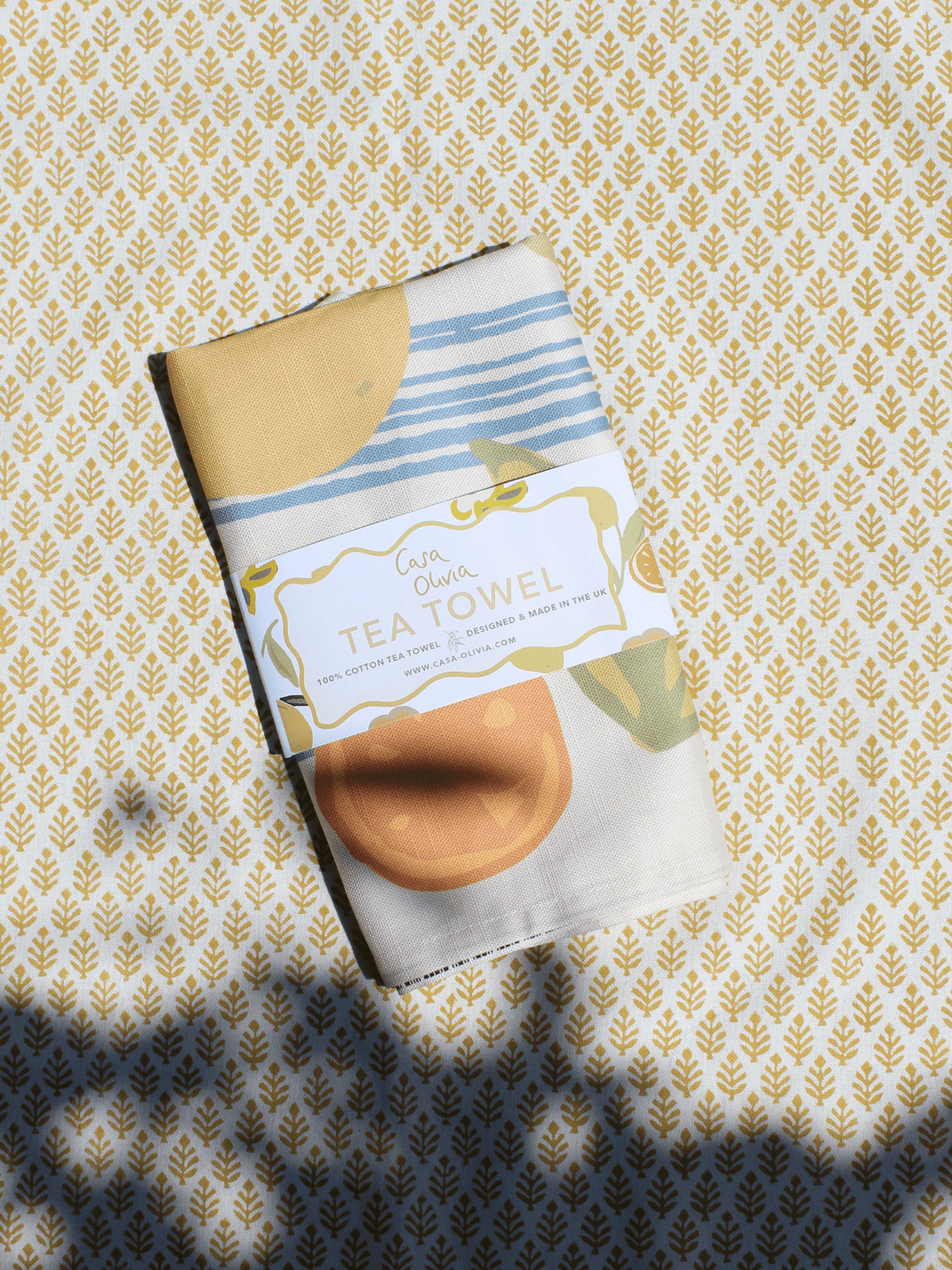 Large Oranges & Lemons Tea Towel - Casa Olivia Homeware