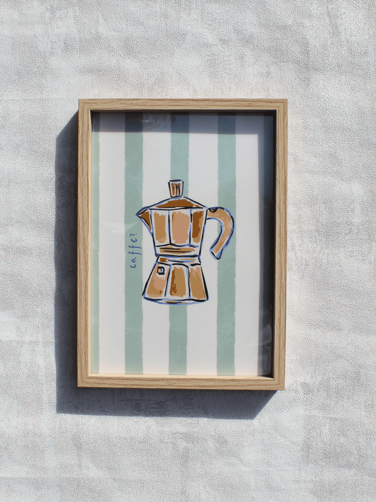 Coffee Maker Art Print, Mediterranean Motifs Collection