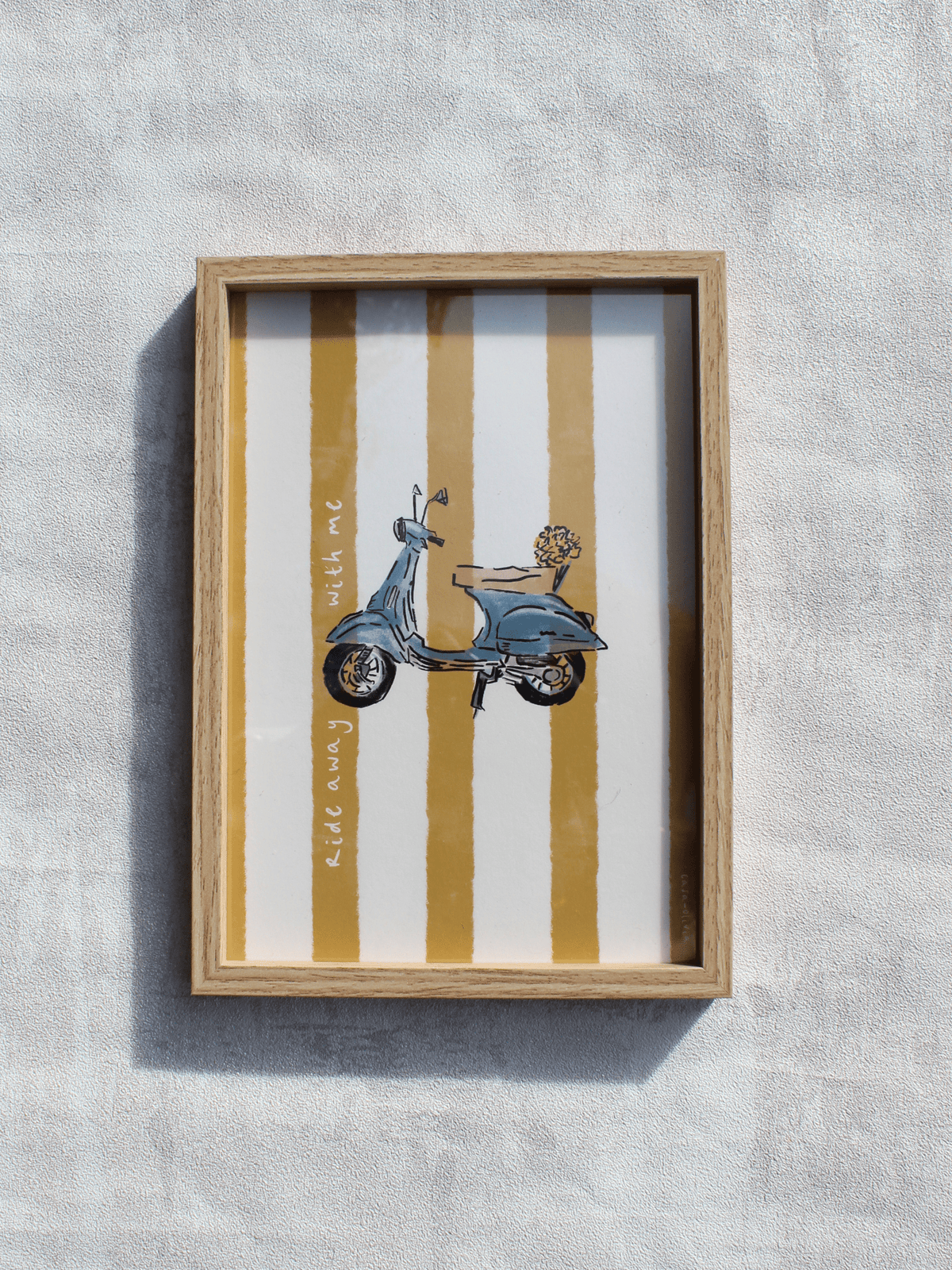 Vespa Art Print, Mediterranean Motifs Collection - Casa Olivia Homeware