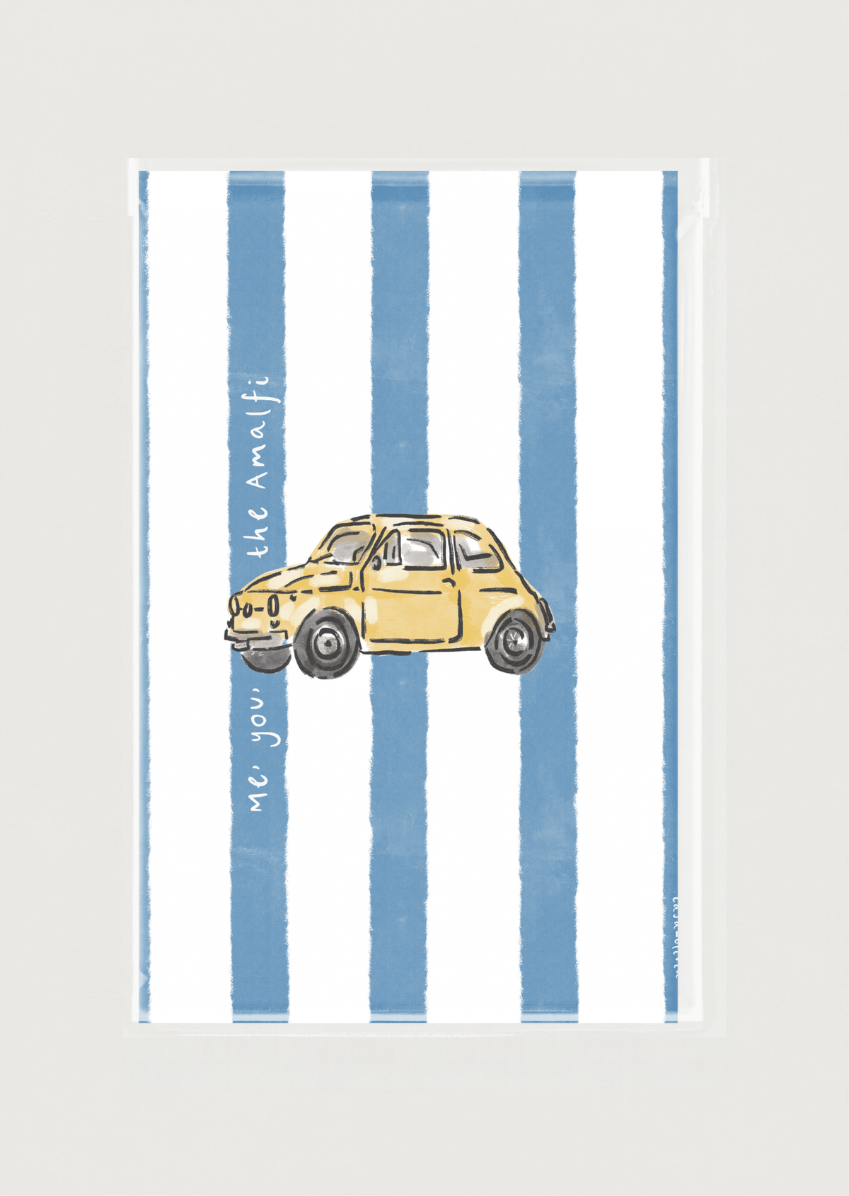 Fiat 500 Art Print, Mediterranean Motifs Collection - Casa Olivia Homeware