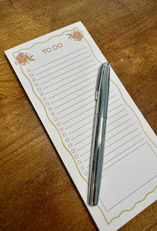 To do list notepad on table with pen Casa Olivia