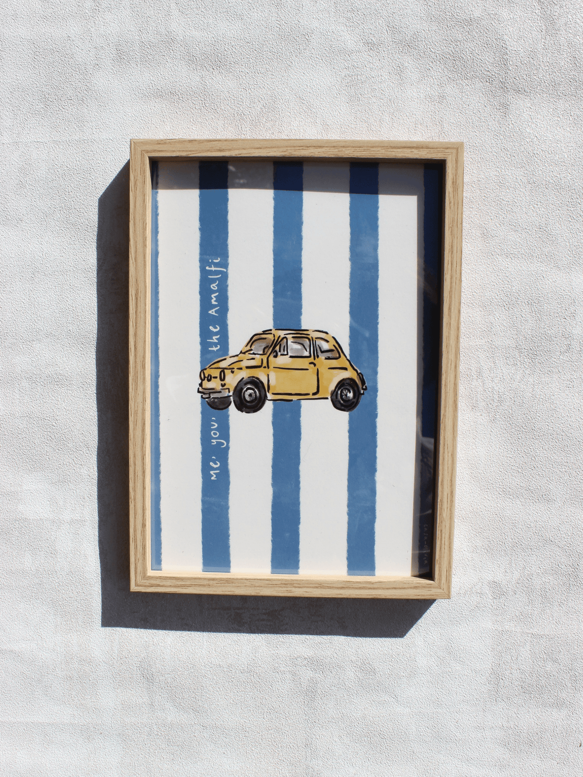 Fiat 500 Art Print, Mediterranean Motifs Collection - Casa Olivia Homeware