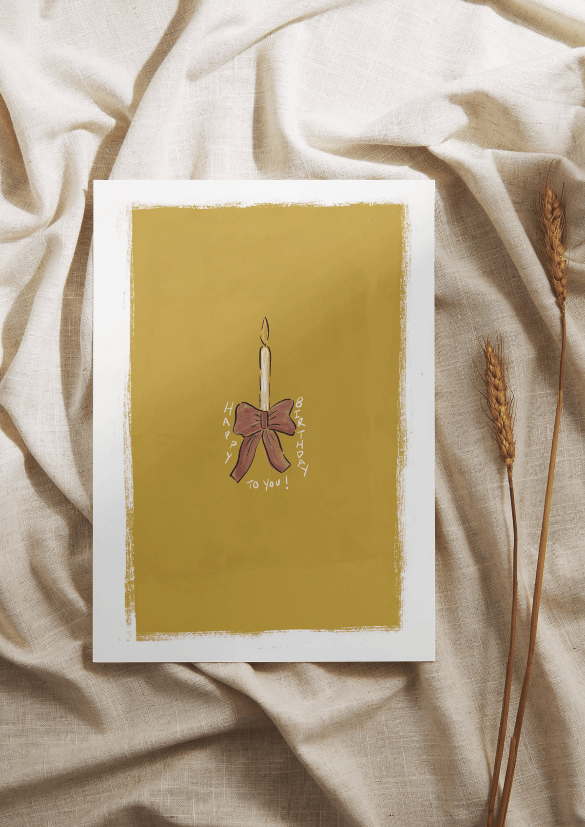 Happy Birthday Candle Greeting Card - Casa Olivia Homeware