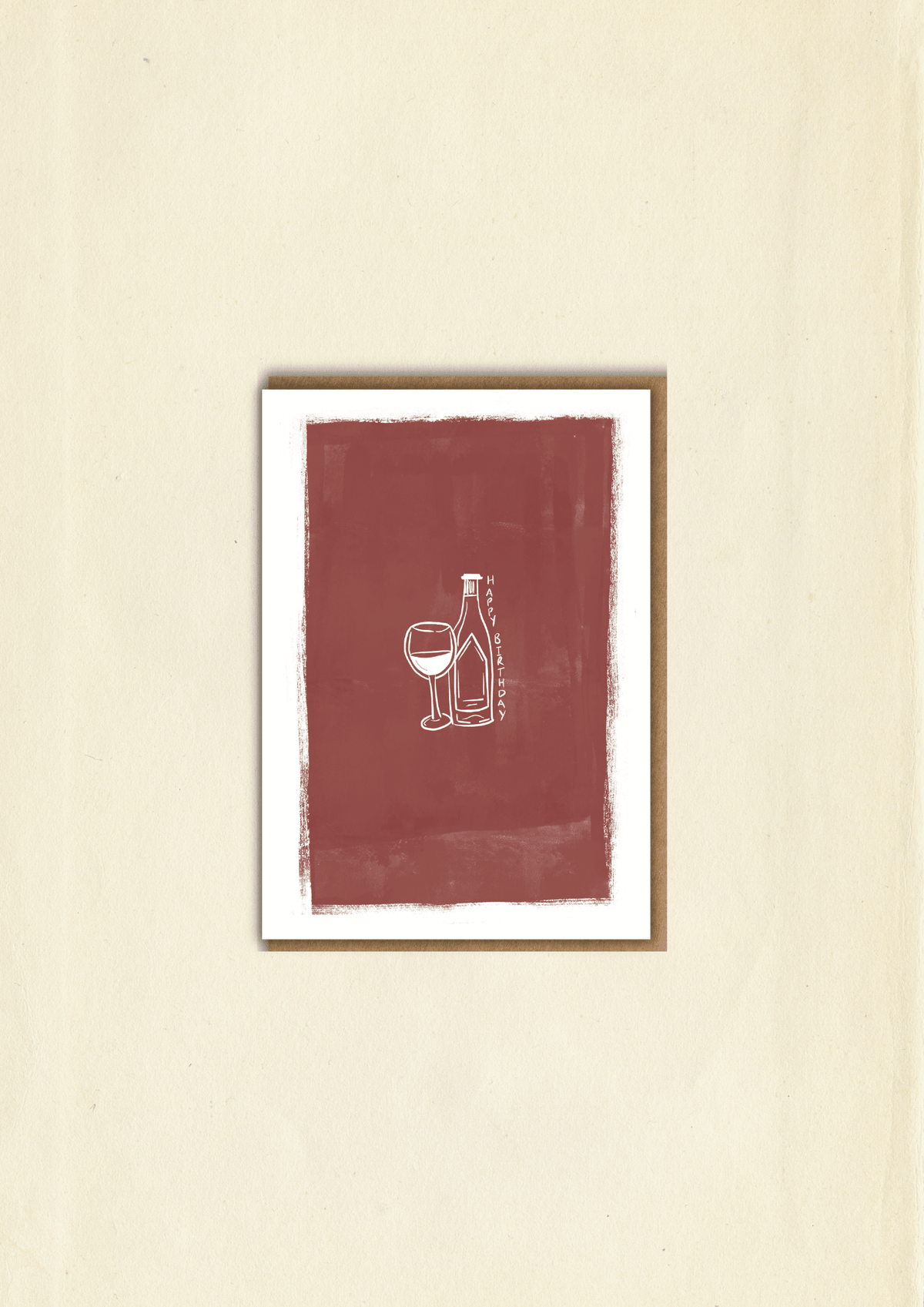 Happy Birthday Wine Bottle Greeting Card - Casa Olivia Homeware