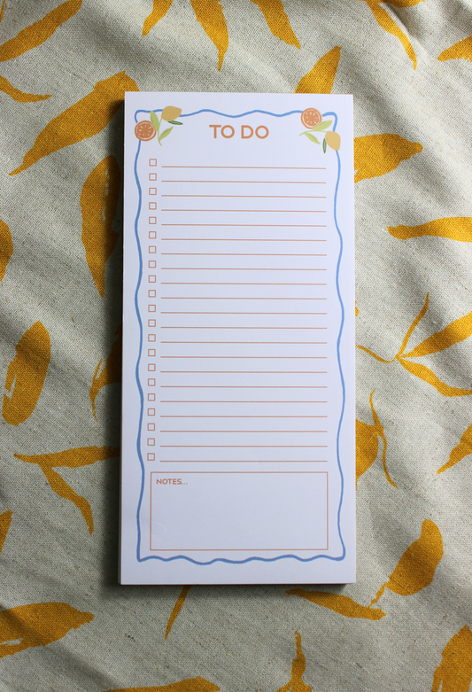 To do list on colour fabric background