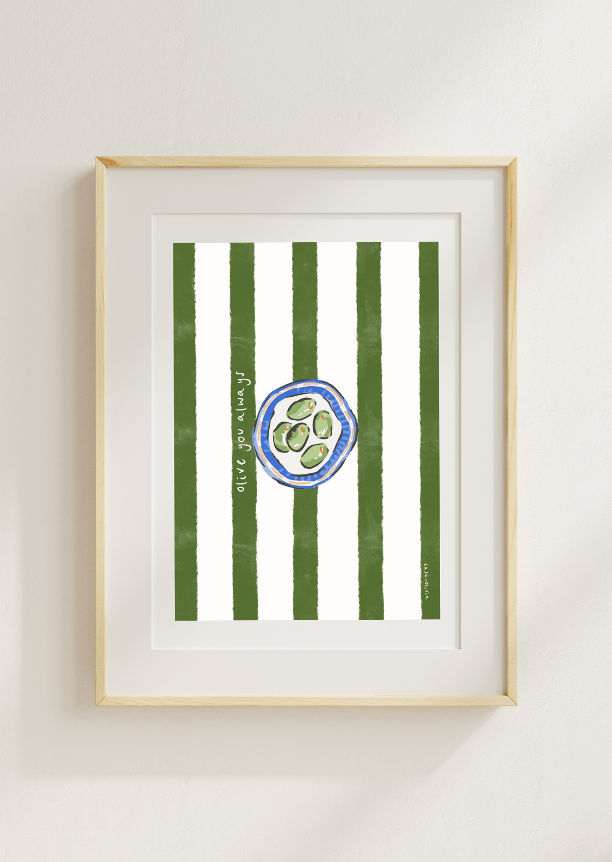 Olive Art Print, Mediterranean Motifs Collection - Casa Olivia Homeware