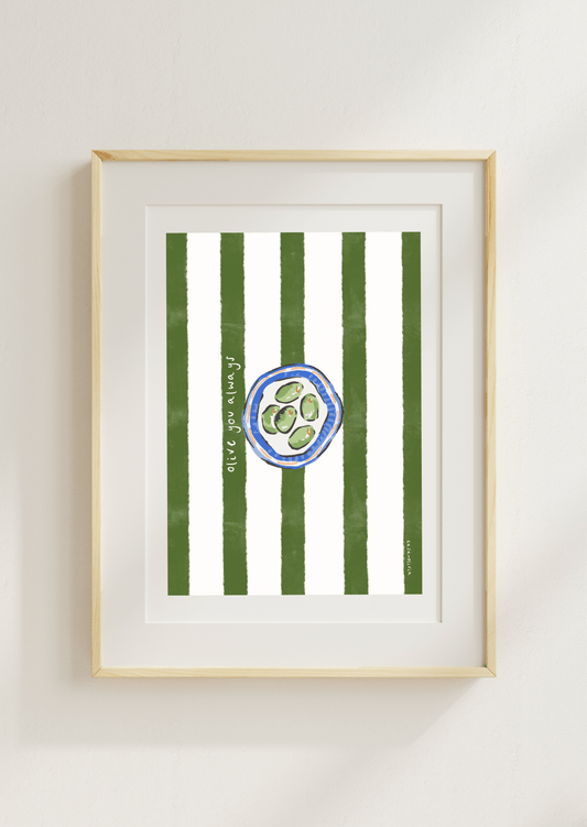 Olive Art Print, Mediterranean Motifs Collection - Casa Olivia Homeware
