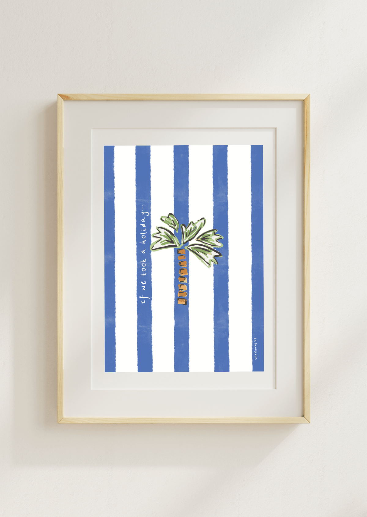 Palm Holiday Art Print, Mediterranean Motifs Collection - Casa Olivia Homeware