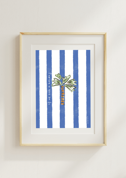 Palm Holiday Art Print, Mediterranean Motifs Collection - Casa Olivia Homeware