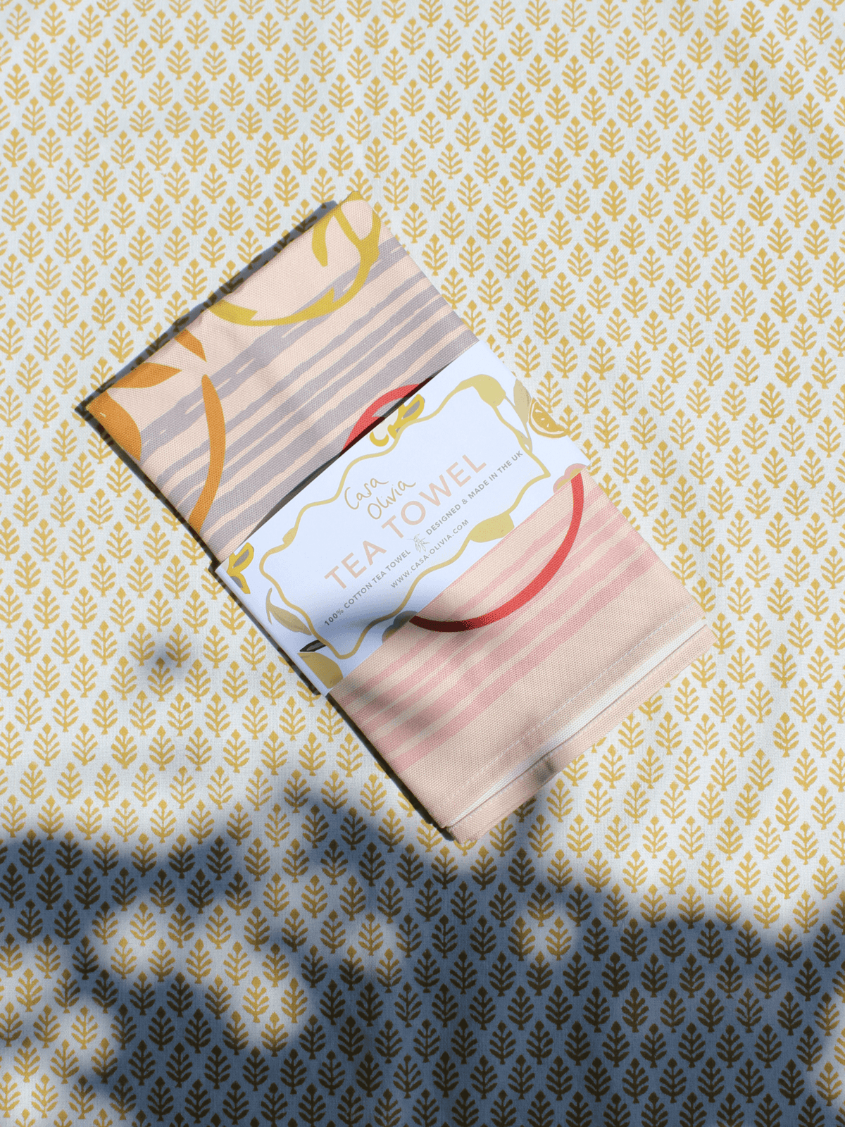 Colourful Tomato Stripe Tea Towel - Casa Olivia Homeware